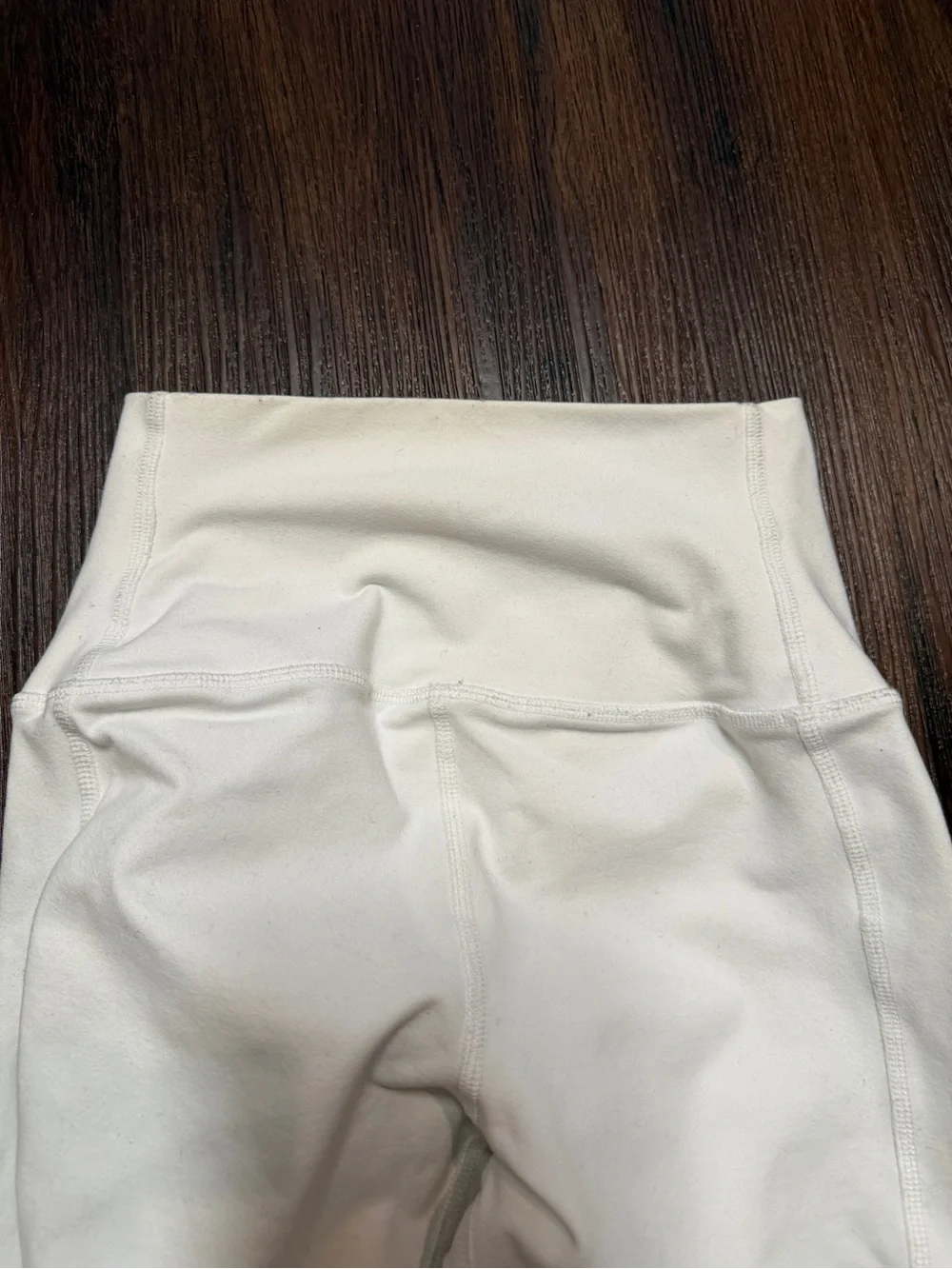 Alo White Ribbed Moto Leggings - Activewear